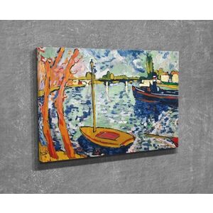 Imagine Tablou decorativ, DC302, Rama din lemn (grosime 3 cm), Multicolor