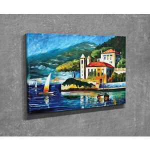Imagine Tablou decorativ, DC303, Rama din lemn (grosime 3 cm), Multicolor