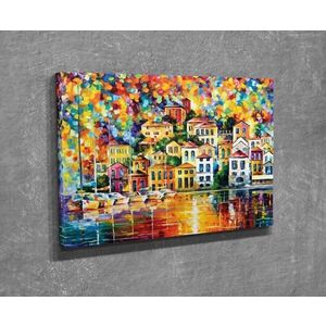 Imagine Tablou decorativ, DC311, Rama din lemn (grosime 3 cm), Multicolor