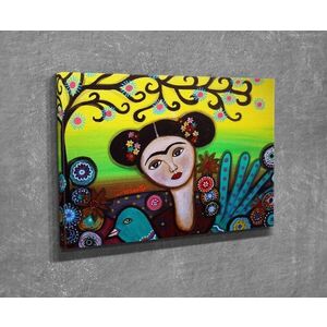 Imagine Tablou decorativ, DC315, Rama din lemn (grosime 3 cm), Multicolor