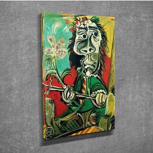 Imagine Tablou decorativ, DC318, Rama din lemn (grosime 3 cm), Multicolor