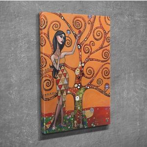 Imagine Tablou decorativ, DC320, Rama din lemn (grosime 3 cm), Multicolor