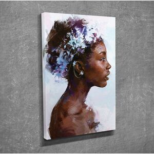 Imagine Tablou decorativ, DC323, Rama din lemn (grosime 3 cm), Multicolor