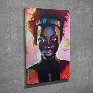 Imagine Tablou decorativ, DC325, Rama din lemn (grosime 3 cm), Multicolor