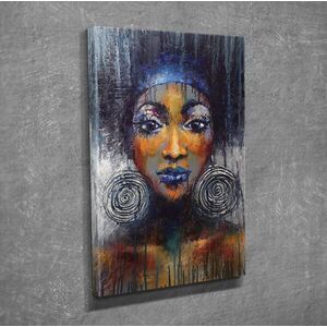 Imagine Tablou decorativ, DC327, Rama din lemn (grosime 3 cm), Multicolor