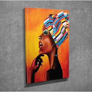 Imagine Tablou decorativ, DC328, Rama din lemn (grosime 3 cm), Multicolor