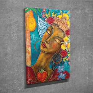 Imagine Tablou decorativ, DC331, Rama din lemn (grosime 3 cm), Multicolor