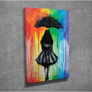 Imagine Tablou decorativ, DC332, Rama din lemn (grosime 3 cm), Multicolor