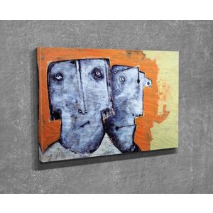 Imagine Tablou decorativ, DC340, Rama din lemn (grosime 3 cm), Multicolor