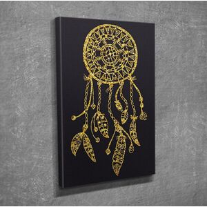 Imagine Tablou decorativ, DC346, Rama din lemn (grosime 3 cm), Multicolor