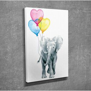 Imagine Tablou decorativ, DC357, Rama din lemn (grosime 3 cm), Multicolor