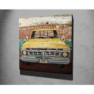 Imagine Tablou decorativ, KC204, Rama din lemn (grosime 3 cm), Multicolor
