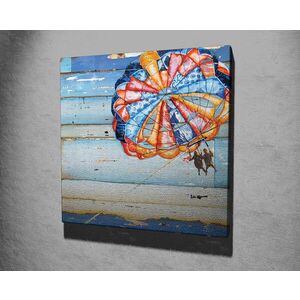 Imagine Tablou decorativ, KC206, Rama din lemn (grosime 3 cm), Multicolor