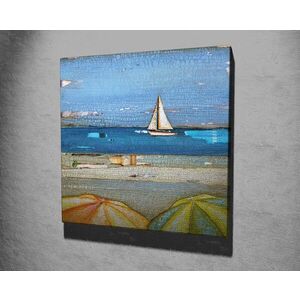 Imagine Tablou decorativ, KC207, Rama din lemn (grosime 3 cm), Multicolor