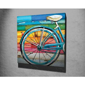 Imagine Tablou decorativ, KC208, Rama din lemn (grosime 3 cm), Multicolor