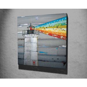 Imagine Tablou decorativ, KC209, Rama din lemn (grosime 3 cm), Multicolor