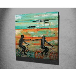 Imagine Tablou decorativ, KC210, Rama din lemn (grosime 3 cm), Multicolor