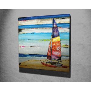 Imagine Tablou decorativ, KC211, Rama din lemn (grosime 3 cm), Multicolor