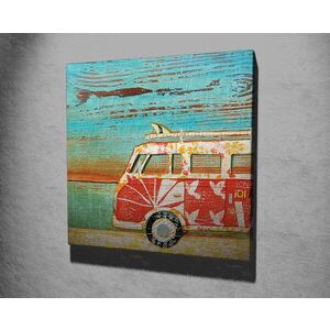 Imagine Tablou decorativ, KC212, Rama din lemn (grosime 3 cm), Multicolor