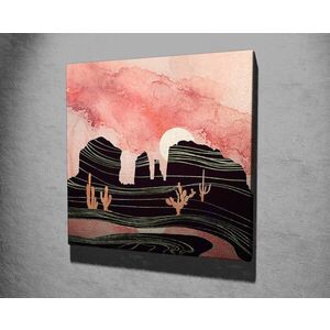 Imagine Tablou decorativ, KC214, Rama din lemn (grosime 3 cm), Multicolor