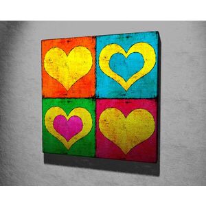 Imagine Tablou decorativ, KC219, Rama din lemn (grosime 3 cm), Multicolor