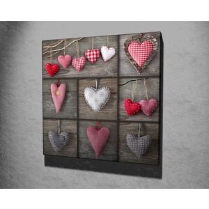 Imagine Tablou decorativ, KC220, Rama din lemn (grosime 3 cm), Multicolor