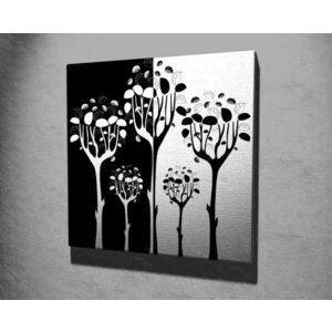 Imagine Tablou decorativ, KC223, Rama din lemn (grosime 3 cm), Multicolor