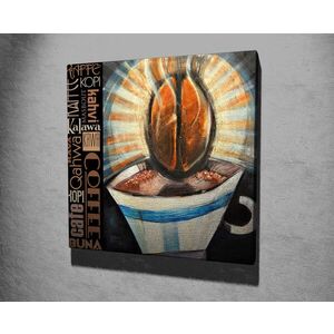 Imagine Tablou decorativ, KC229, Rama din lemn (grosime 3 cm), Multicolor