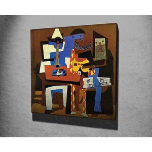 Imagine Tablou decorativ, KC240, Rama din lemn (grosime 3 cm), Multicolor