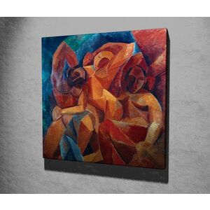 Imagine Tablou decorativ, KC245, Rama din lemn (grosime 3 cm), Multicolor