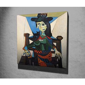 Imagine Tablou decorativ, KC246, Rama din lemn (grosime 3 cm), Multicolor