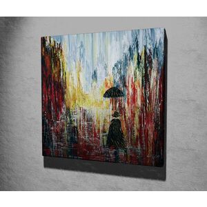 Imagine Tablou decorativ, KC253, Rama din lemn (grosime 3 cm), Multicolor