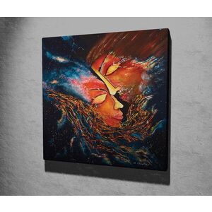 Imagine Tablou decorativ, KC254, Rama din lemn (grosime 3 cm), Multicolor