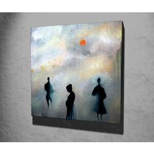 Imagine Tablou decorativ, KC257, Rama din lemn (grosime 3 cm), Multicolor