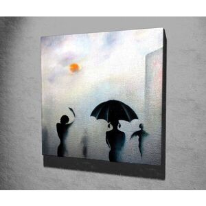 Imagine Tablou decorativ, KC258, Rama din lemn (grosime 3 cm), Multicolor