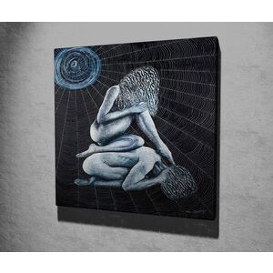 Imagine Tablou decorativ, KC259, Rama din lemn (grosime 3 cm), Multicolor