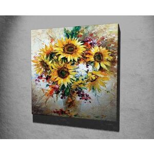 Imagine Tablou decorativ, KC265, Rama din lemn (grosime 3 cm), Multicolor