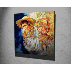 Imagine Tablou decorativ, KC272, Rama din lemn (grosime 3 cm), Multicolor