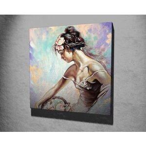 Imagine Tablou decorativ, KC275, Rama din lemn (grosime 3 cm), Multicolor