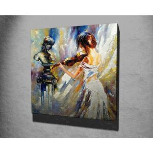 Imagine Tablou decorativ, KC276, Rama din lemn (grosime 3 cm), Multicolor