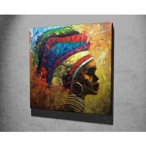 Imagine Tablou decorativ, KC281, Rama din lemn (grosime 3 cm), Multicolor