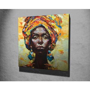 Imagine Tablou decorativ, KC282, Rama din lemn (grosime 3 cm), Multicolor