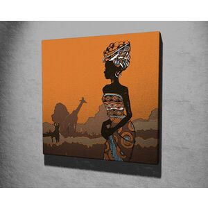 Imagine Tablou decorativ, KC283, Rama din lemn (grosime 3 cm), Multicolor