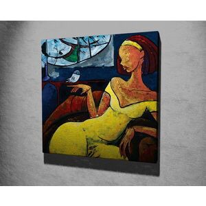 Imagine Tablou decorativ, KC285, Rama din lemn (grosime 3 cm), Multicolor