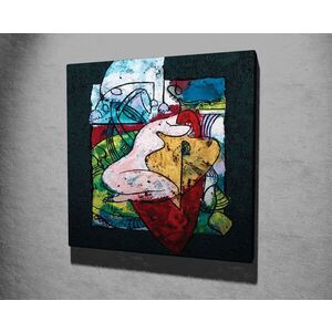 Imagine Tablou decorativ, KC290, Rama din lemn (grosime 3 cm), Multicolor
