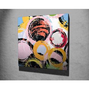 Imagine Tablou decorativ, KC294, Rama din lemn (grosime 3 cm), Multicolor