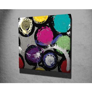 Imagine Tablou decorativ, KC295, Rama din lemn (grosime 3 cm), Multicolor