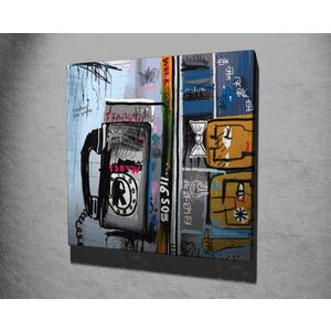 Imagine Tablou decorativ, KC297, Rama din lemn (grosime 3 cm), Multicolor