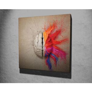 Imagine Tablou decorativ, KC298, Rama din lemn (grosime 3 cm), Multicolor