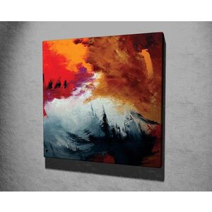 Imagine Tablou decorativ, KC303, Rama din lemn (grosime 3 cm), Multicolor